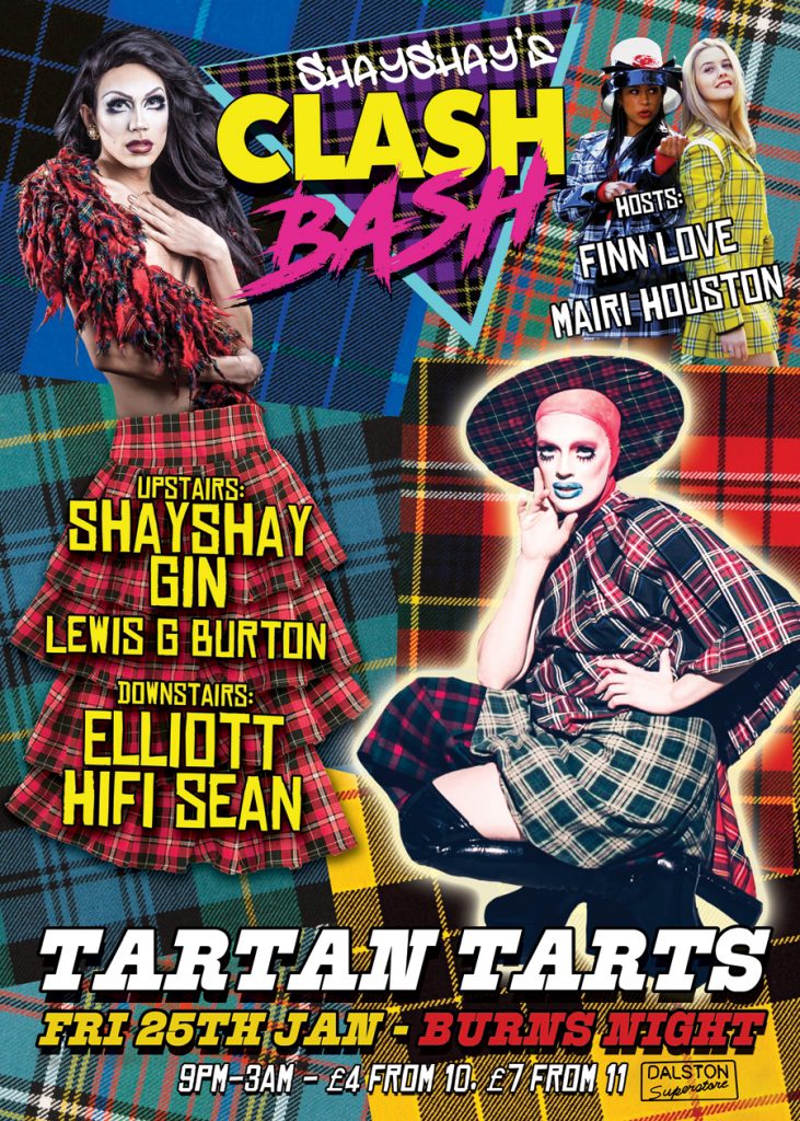 Shayshay's clash bash club night poster design
